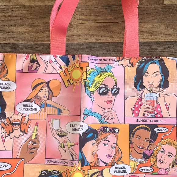 Estee Lauder Bohemian canvas beach handbag - Picture 2 of 5